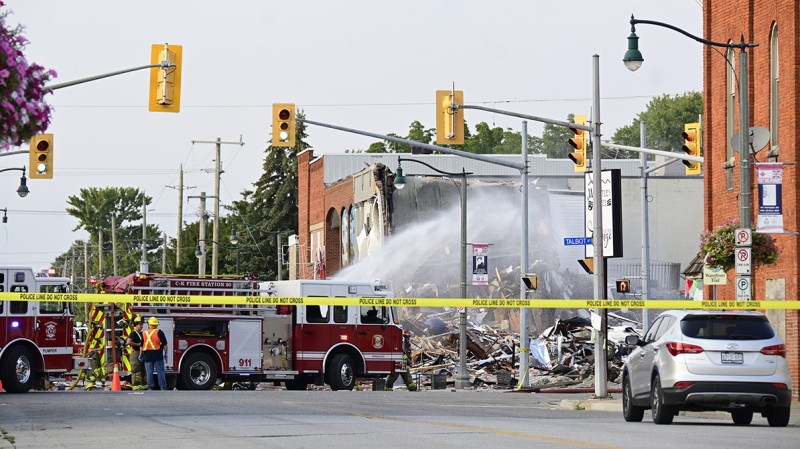 The aftermath of an explosion in Wheatley, Ont. on Thursday, Aug. 26, 2021. (Source: Municipality of Chatham-Kent)