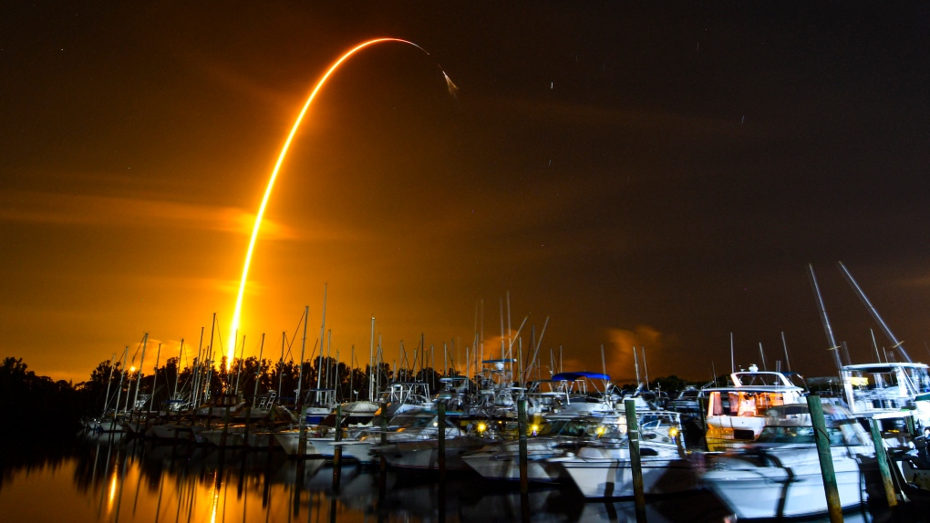 launch of a SpaceX Falcon 9 rocket