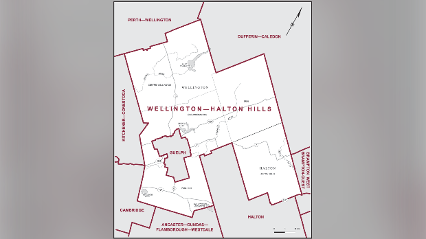 Map of Wellington-Halton Hills