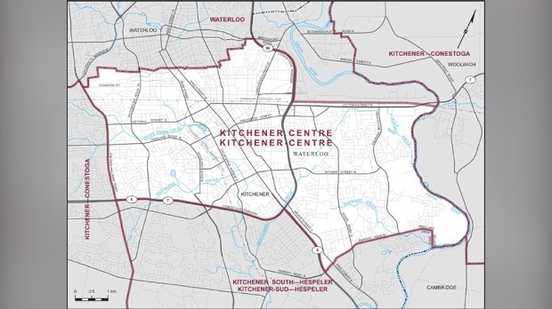 Kitchener Centre boundary map