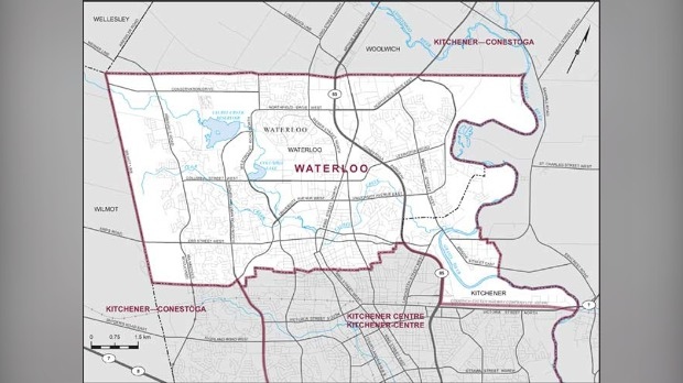 Waterloo riding map
