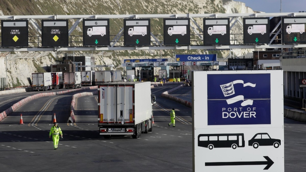 Trucks at the Port of Dover