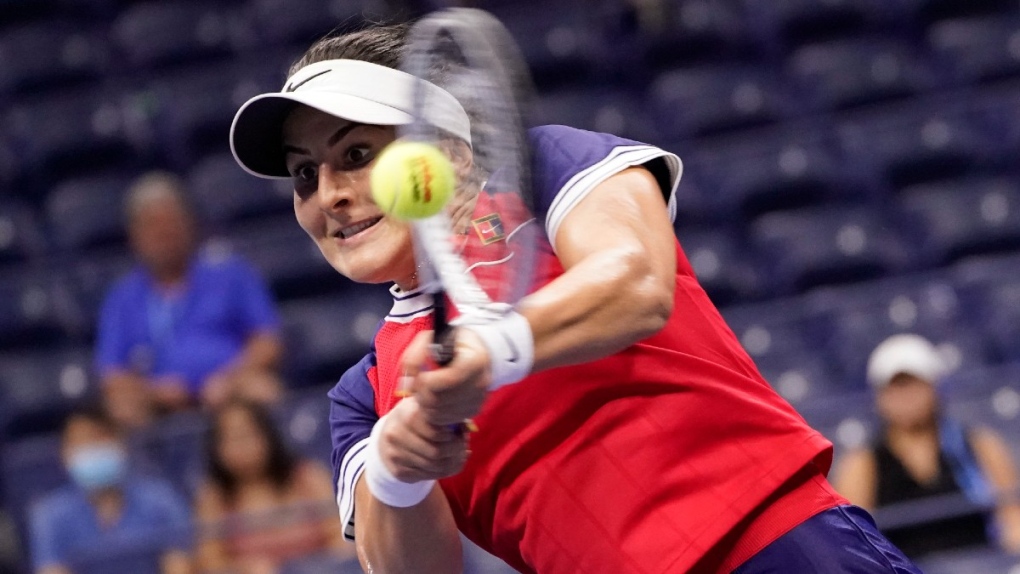 Bianca Andreescu during round 4 of the US Open