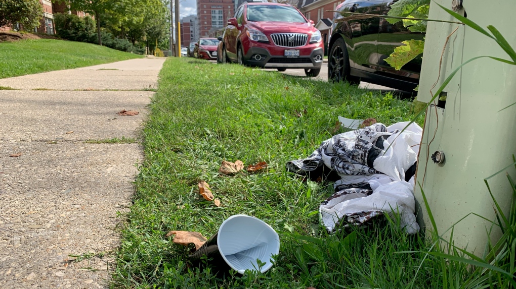 Garbage left on Ezra Avenue