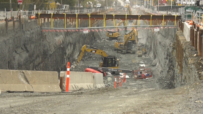 Stage 2 LRT construction. (File Image / CTV News Ottawa)