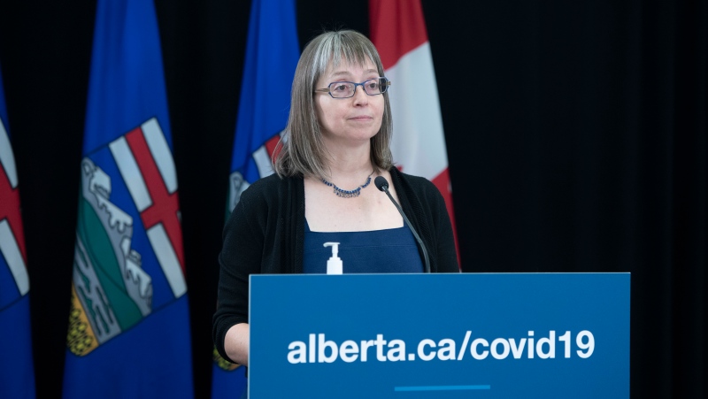 Premier Jason Kenney, Minister of Health Tyler Shandro, chief medical officer of health Dr. Deena Hinshaw (pictured), and Dr. Verna Yiu, president and CEO, Alberta Health Services, provided an update, from Calgary and Edmonton on Wednesday, September 15, 2021, on COVID-19.