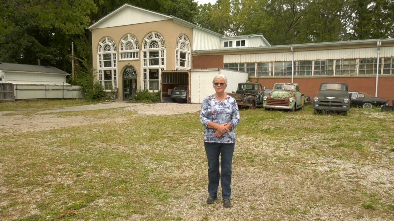 Dianne Gault, owner of the 995 Laurier Drive property, known as the Canadiana Auto Museum in LaSalle, Ont. on Monday, Sept. 20, 2021. (Sijia Liu/CTV Windsor)
