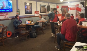 Liberal supporters in Sudbury are anxiously awaiting federal election results at a restaurant in New Sudbury. (Alana Everson/CTV News)