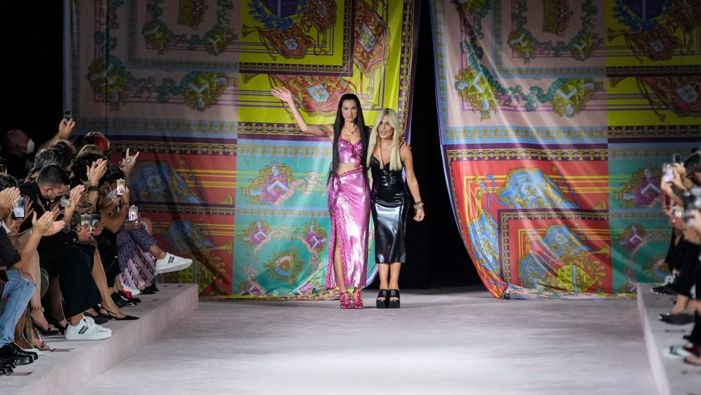 Dua Lipa and Donatella Versace