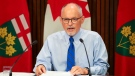 Dr. Kieran Moore, Ontario's chief medical officer of health speaks during a press conference regarding COVID-19 at the Queens Park Legislature in Toronto on Wednesday, September 29, 2021. THE CANADIAN PRESS/Evan Buhler