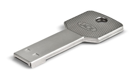 In this product image provided by Lacie, a LaCie iamaKey USB flash drive is shown. (AP / LaCie) 