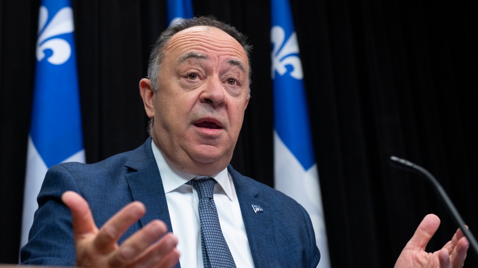 Quebec Health Minister Christian Dube 