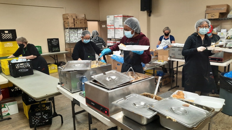 Agape Table served up 1,500 meals for Thanksgiving 2021. (Source: Daniel Timmerman/CTV News)