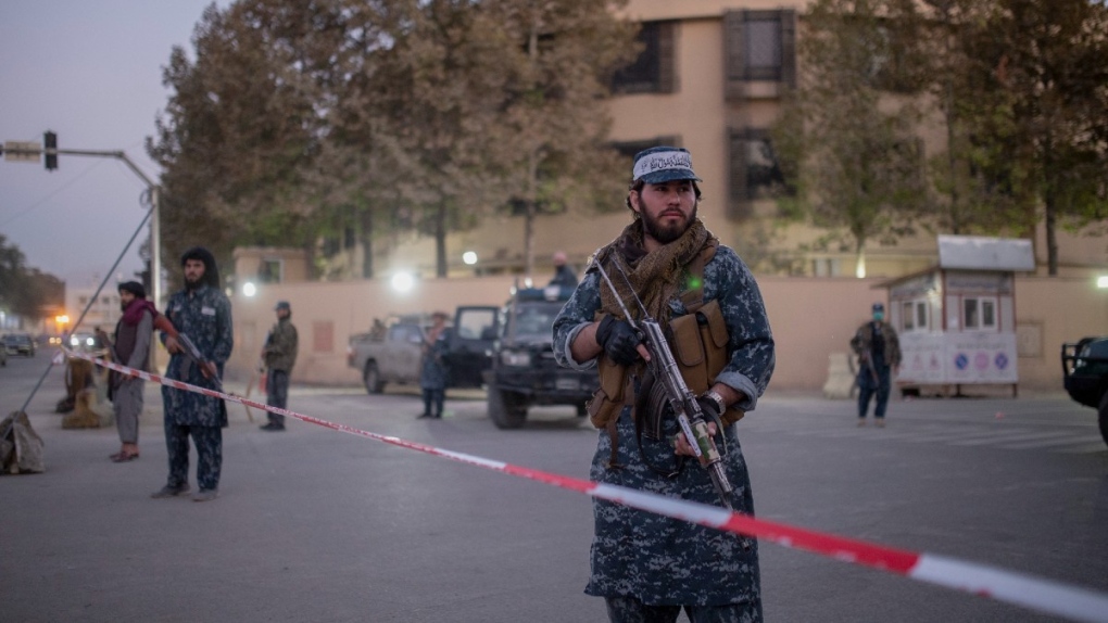 Taliban fighters in Kabul, Afghanistan