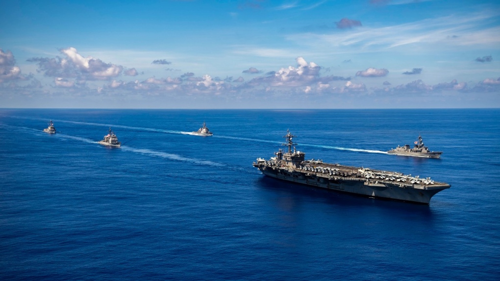 U.S. and Japan navy vessels