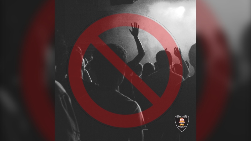 Windsor police are discouraging students from attending and 'unsanctioned' street party. (Courtesy Windsor police / Twitter)