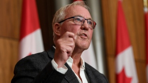 Liberal candidate for Scarborough Southwest Bill Blair speaks during a campaign event responding to Conservative leader Erin O'Toole's plans surrounding gun legislation, in Ottawa, on Tuesday, Sept. 7, 2021. THE CANADIAN PRESS/Justin Tang 