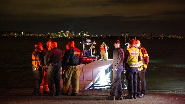 Search and rescue teams spot missing firefighter submerged in the St. Lawrence River