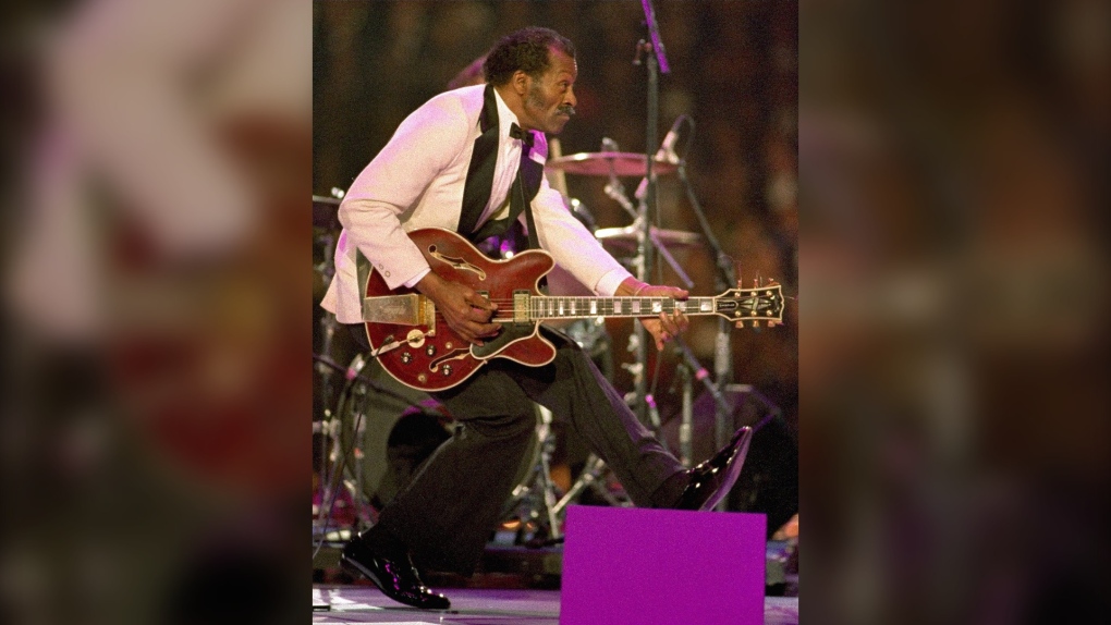 Chuck Berry on stage in 1993