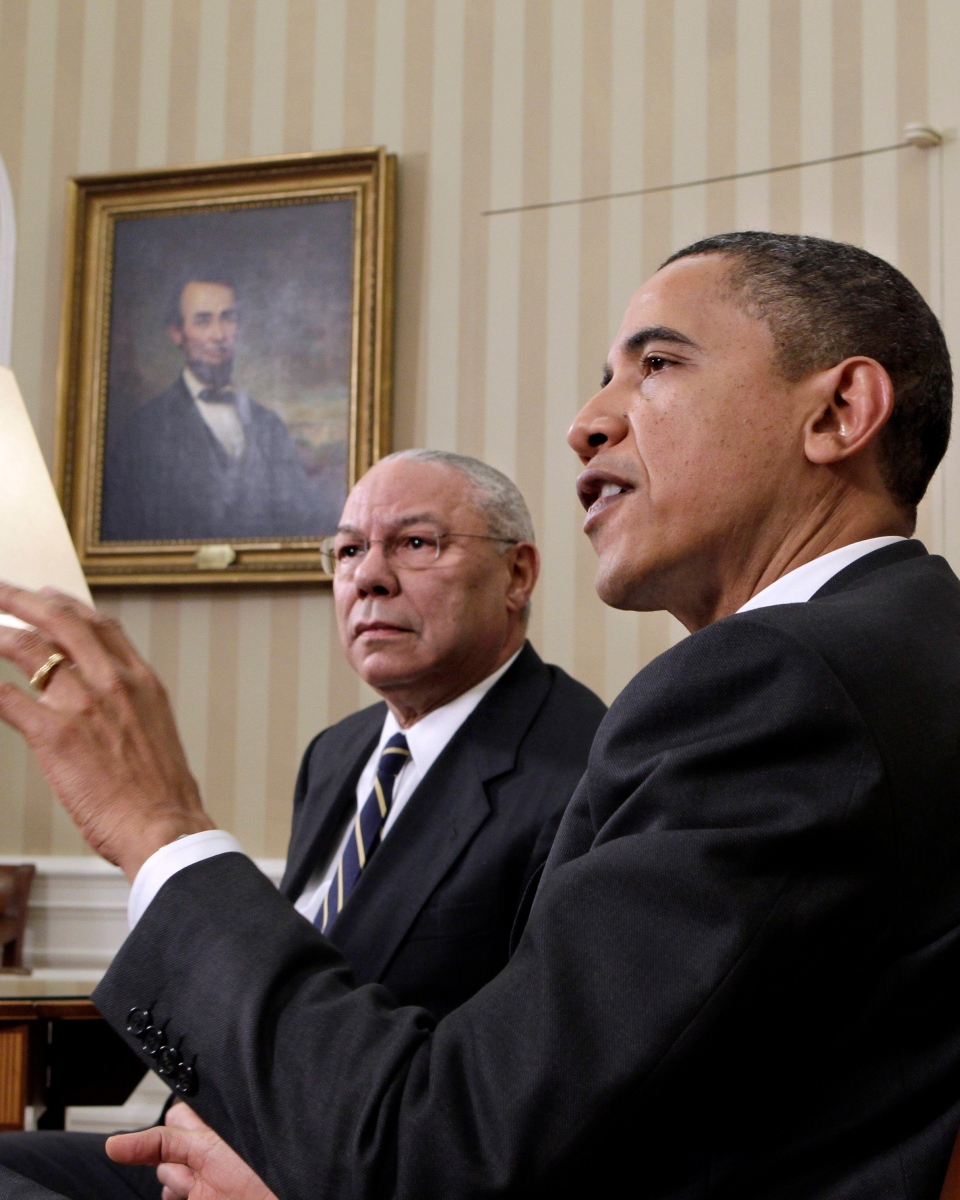 U.S. President Barack Obama and Powell