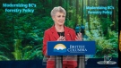 Katrine Conroy, Minister of Forests, Lands, Natural Resource Operations and Rural Development, makes a forestry announcement on June 1, 2021. (BC gov/Flickr)