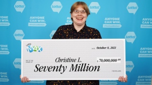 Christine Lauzon's $70 million Lotto Max prize is the biggest jackpot ever won in British Columbia. (BCLC) 