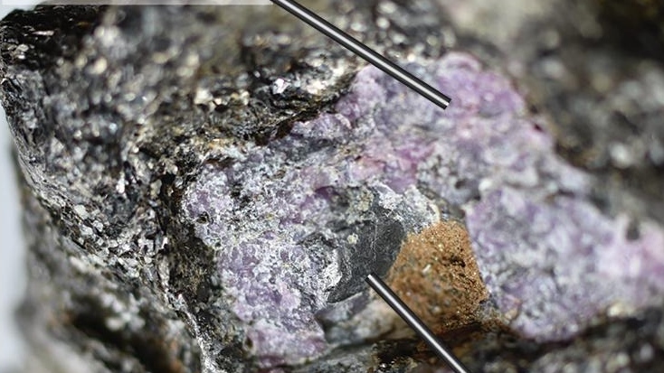 Graphite found within the ruby sample 