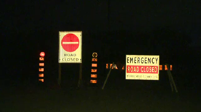 Line 86 in Woolwich Township closed for a crash investigation. (Adam Marsh/CTV Kitchener) (Oct. 25, 2021)