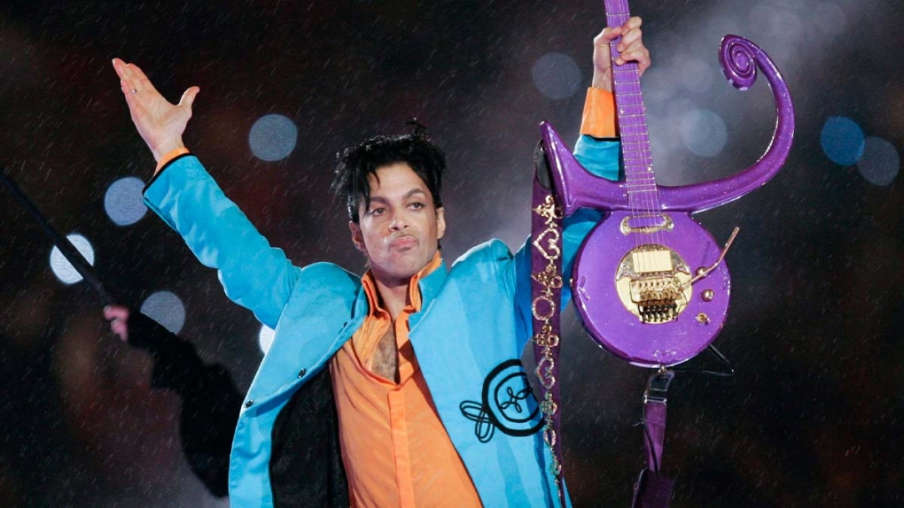 Prince performs at Super Bowl XLI halftime show