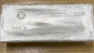 A bar of silver is pictured in this undated, handout photo. (Toronto police)