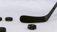 A hockey stick is seen in this file image. (Pexels) 