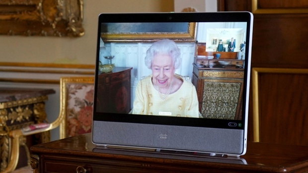 Queen Elizabeth appears in good spirits after health concerns