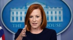 FILE - White House press secretary Jen Psaki speaks during the daily briefing at the White House in Washington, Monday, Oct. 18, 2021. (AP Photo/Susan Walsh) 
