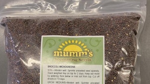 Mumm's Sprouting Seeds brand Broccoli is being recalled due to possible Salmonella contamination. (Health Canada)
