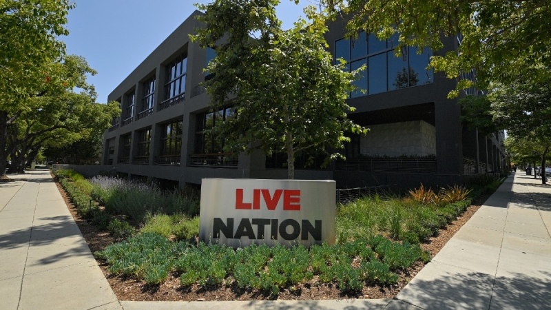 The headquarters of Live Nation in Beverly Hills, Calif., on June 29, 2020. (Mark J. Terrill / AP) 