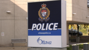The sign outside Ottawa police headquarters on Elgin Street. (Leah Larocque/CTV News Ottawa)