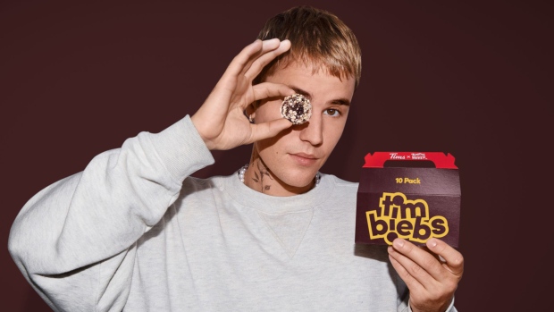 Tim Hortons teams up with Justin Bieber to launch Timbit flavours called 'Timbiebs'