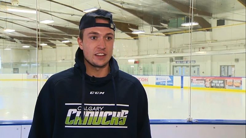Connor Bertamini is the captain of the Calgary Canucks, just like his dad used to be. Now Connor's our Athlete of the Week. Glenn Campbell reports.
