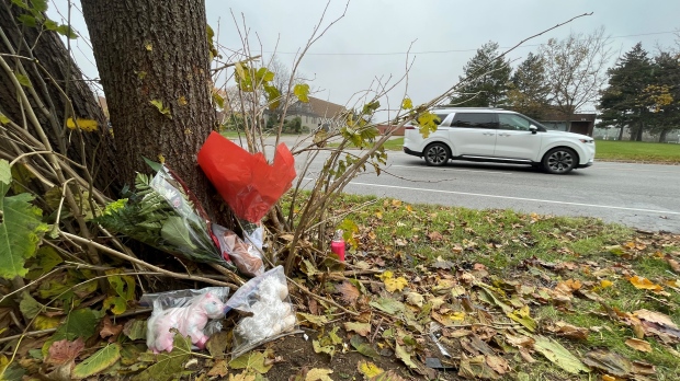 Bunga, boneka beruang ditempatkan di peringatan darurat untuk gadis 5 tahun yang tewas dalam kecelakaan mobil di Toronto