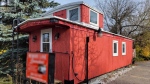 A caboose in Campbellville is being listed for $45,000. (Jennifer Krane/Realtor.ca)