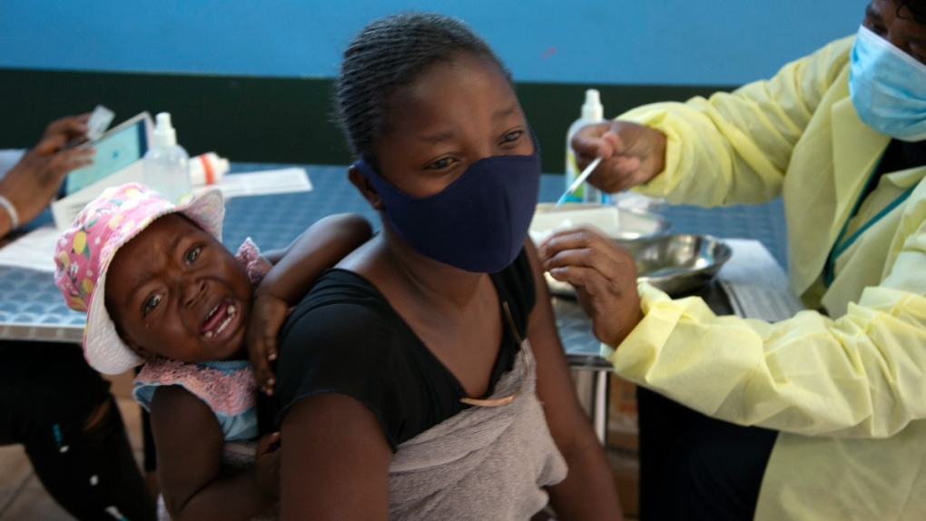 Getting vaccinated in Diepsloot Township, S.Africa