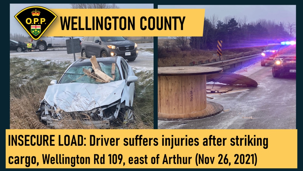 Road debris crash near Arthur 