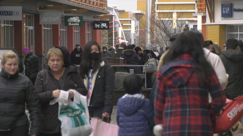 Shoppers look for deals on Black Friday at Tanger Outlets in Ottawa's west end. (Dave Charbonneau/CTV News Ottawa)