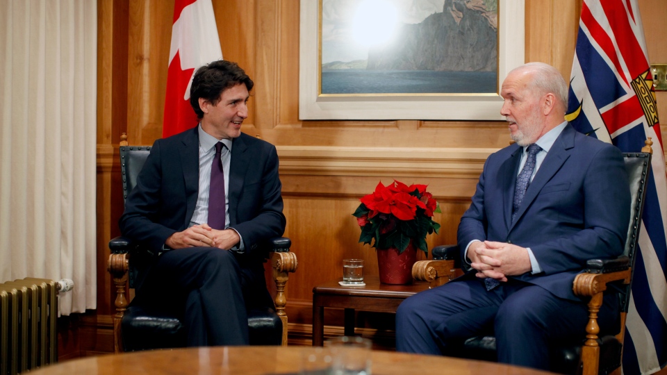 Justin Trudeau and John Horgan