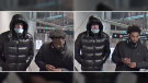 Ottawa police are asking for help identifying these two individuals, who are suspected of robbing people who were waiting for public transit in the St. Laurent area. (Ottawa police handout)