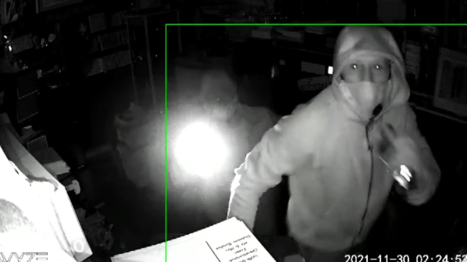 Security footage shows alleged robbery