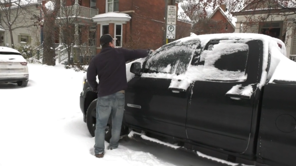 Ottawa snowfall snow clearing truck snowy street