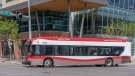 A stock photo of a Calgary transit bus in downtown Calgary. (Getty Images)