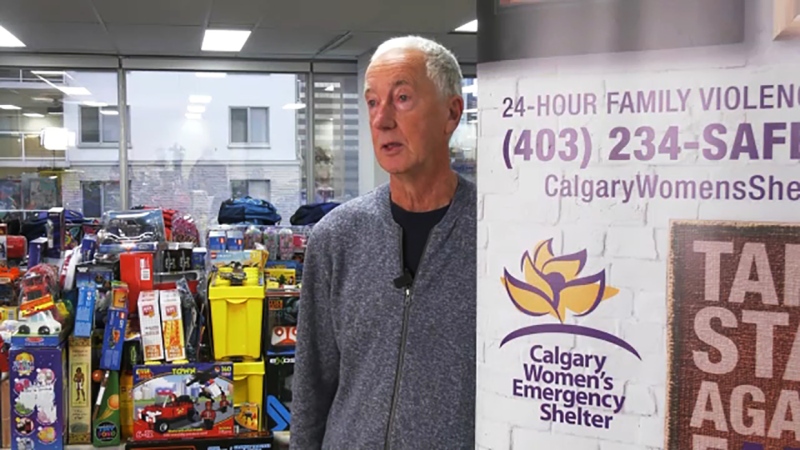 Nick Finn was a donor, then for 10 years, a volunteer at the Calgary Women's Emergency Shelter. Now, he's our Inspired Albertan.