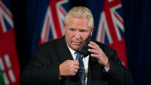 Ontario Premier Doug Ford to meet with cabinet to discuss COVID-19 health measures amid growing cases